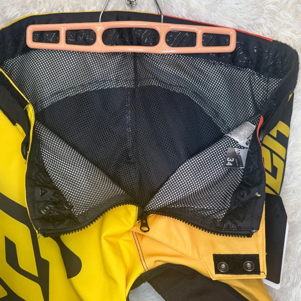 New Answer Racing A21 Elite Pace Off-Road Motocross Pants Black Yellow Sz 34